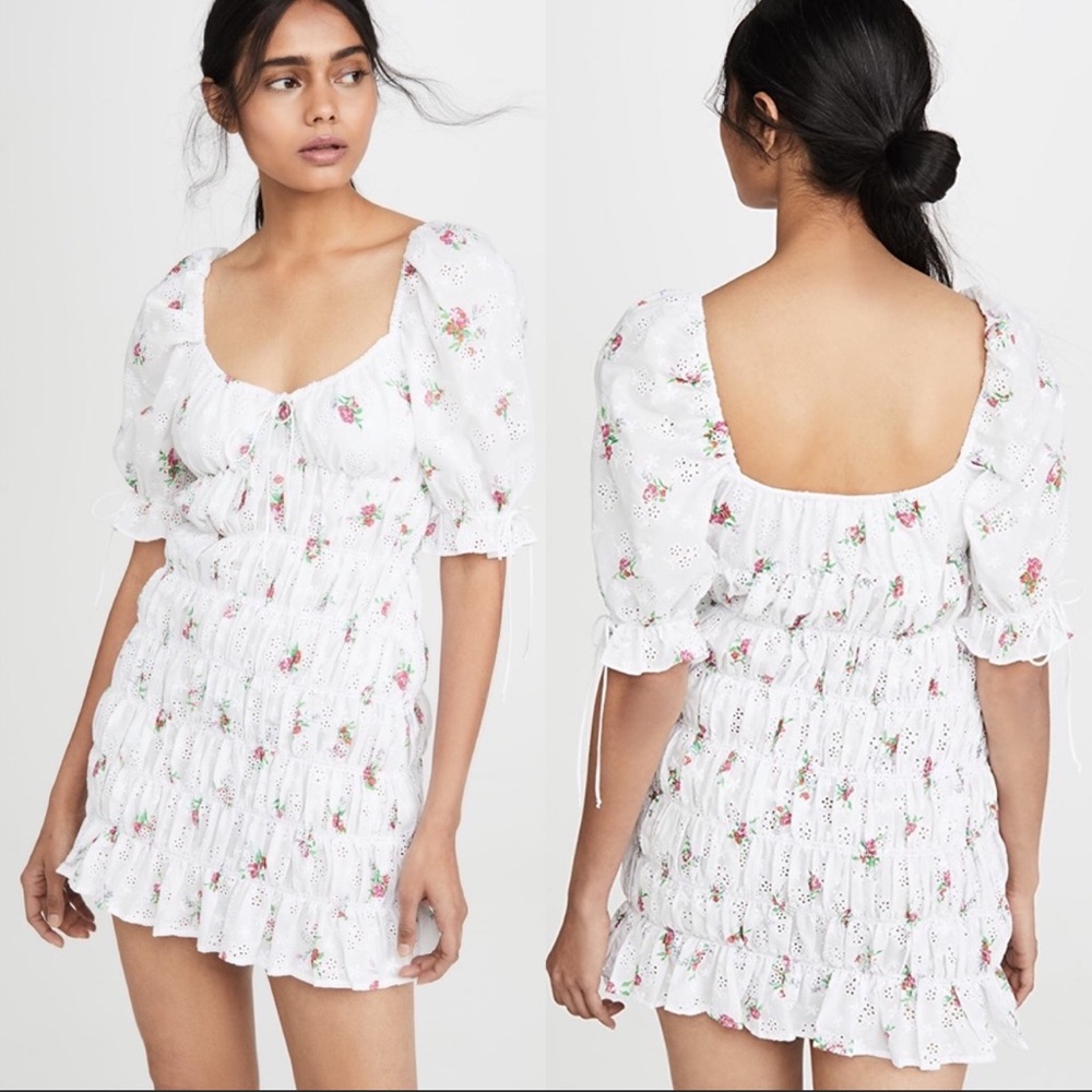 For Love & Lemons Tarte Eyelet smoked Dress Size S